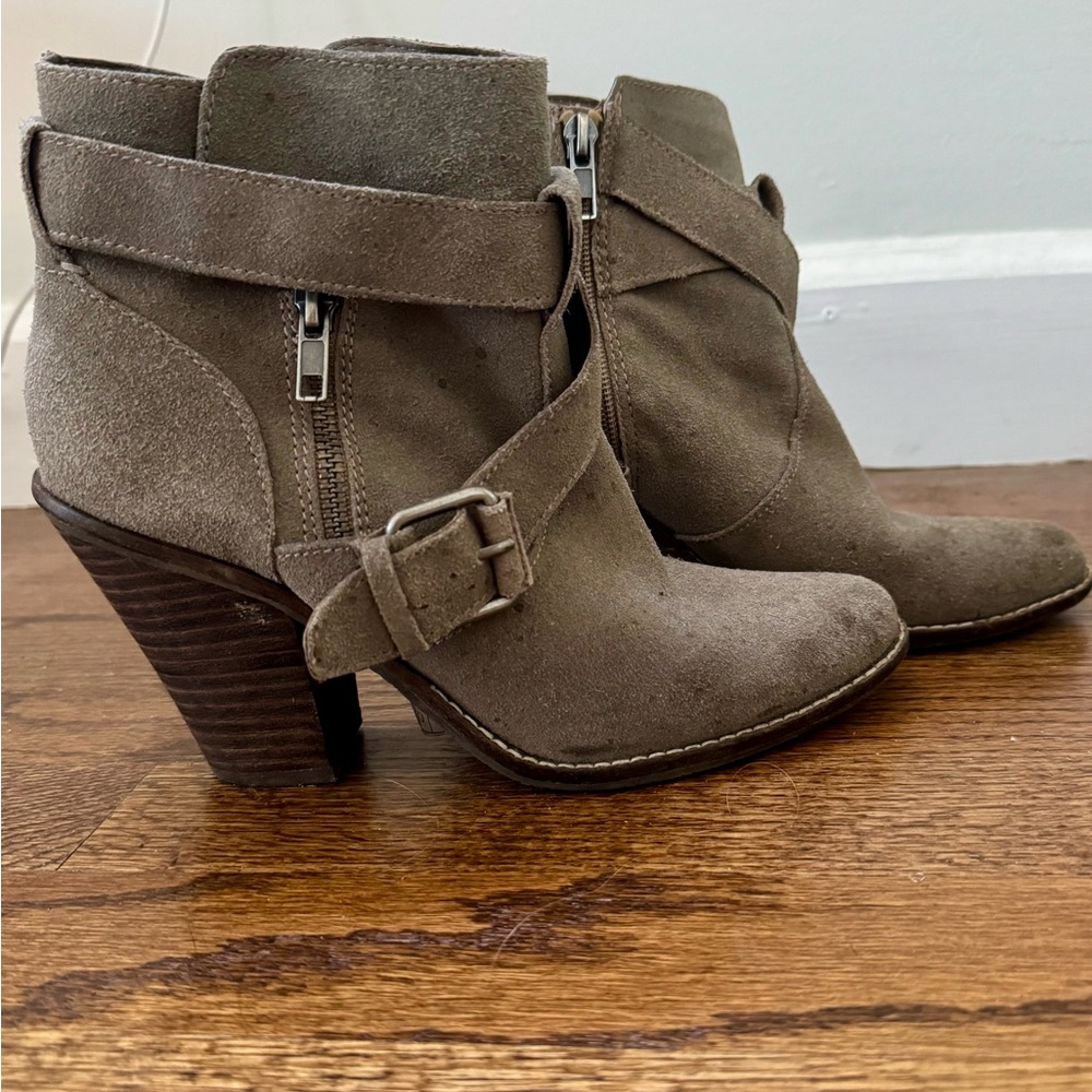 Dolce Vita Taupe Heeled Boots